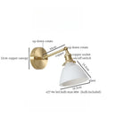 Axyaa Green Glass LED Wall Lamp Pull Chain Switch Vintage Wall Sconce