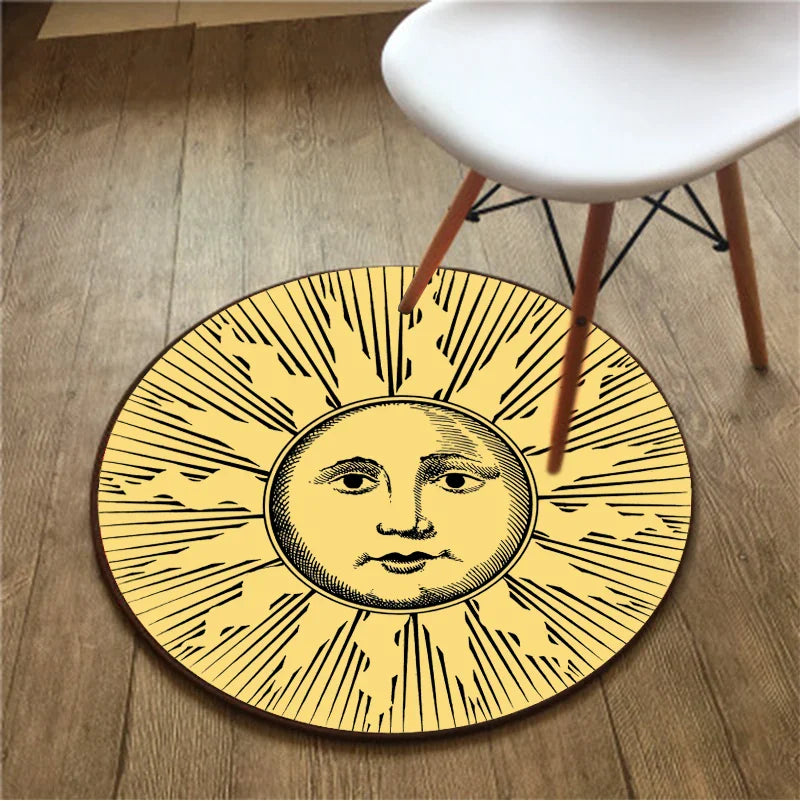 Axyaa Round Carpet Yoga Mat for Home Decor and Relaxation
