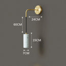 Axyaa Deluxe Marble Wall Lamp, LED Lights, Nordic Style for Home Decoration