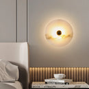 Axyaa White Marble LED Wall Sconce, Modern Nordic Home Decor Light
