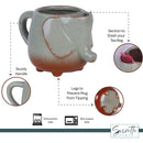 Axyaa Cute Elephant Ceramic Tea and Coffee Mug Set with Tea Bag Holder