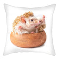 Hedgehog Print Pillow Cover for Home Sofa Decor 45X45cm - Axyaa