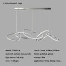 Axyaa Stainless Steel LED Chandelier: Modern Rose Gold Luminaire for Living & Dining Room