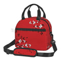 Axyaa Sakura Cherry Blossoms Insulated Lunch Bag: Reusable Thermal Cooler for Work, School, Picnic