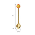 Axyaa Stainless Steel Cartoon Spoon Set - Coffee Dessert Ice Cream Gold Cutlery
