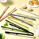 Silicone Toast Tongs Kitchen Trivet Non-Slip Cooking Clip BBQ Salad Tools with Axyaa Brand