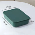 Axyaa Solid Color Storage Box with Cover - Household Organizer for Snacks, Cosmetics, Toys, Clothes