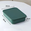 Axyaa Solid Color Storage Box with Cover - Household Organizer for Snacks, Cosmetics, Toys, Clothes