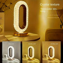 Axyaa Crystal Touch Dimming Night Light for Girls Room, USB LED Table Lamp