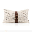 Axyaa Light Luxury Wool Blend Splicing Waist Pillow