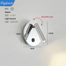 Axyaa Chrome Plated Adjustable Headboard Reading Light