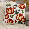 Axyaa Pumpkin Embroidered Velvet Halloween Pillowcase - 45x45 Thanksgiving Decoration
