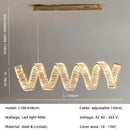Axyaa Wave Steel Crystal Pendant Lamp - Modern Luxury LED Pendant Light