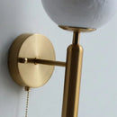 Axyaa Nordic LED Wall Lamp with Pull Chain Switch & Moon Lampshade
