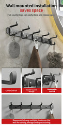 Axyaa Wall Hooks Storage Organizer for Coats, Hats, and Kitchen Utensils