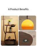 Axyaa Retro Bedroom Floor Lamp with Coffee Table - Creative Bedside Light for Ambient Lighting