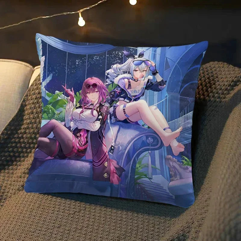 Axyaa Star Rail Square Cushion Cover - Luxury Sofa Decor & Wedding Gift