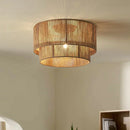 Axyaa Rattan & Hemp Rope Woven Chandelier: Country Style Ceiling Light