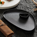 Axyaa Circular Triangle Ceramic Plate Steak Pasta Salad Dessert Molecular Cuisine Tableware