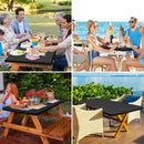 Axyaa Waterproof Elastic Fitted Tablecloth for Camping and Parties