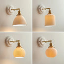 Axyaa Striped Ceramic LED Wall Sconce Nordic Modern Interior Wall Light