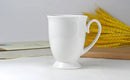 Axyaa White Porcelain Coffee Mug Tea Cup Ceramic Tumbler Thermo Couple Mug
