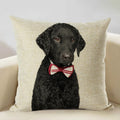 Axyaa Nordic Dog Decorative Cushion Cover 45x45cm, Linen Sofa Pillow Cover