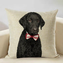 Axyaa Nordic Dog Decorative Cushion Cover 45x45cm, Linen Sofa Pillow Cover