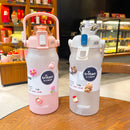 Axyaa 1500/2000ml Tritan Water Bottle with Time Marker, Leak-Proof, BPA-Free Gradient Color