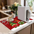 Axyaa Christmas Dwarf Draining Mat: Absorbent, Anti-slip, Quick Dry Kitchen & Bathroom Pad