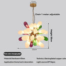 Axyaa Glass Teardrop Chandelier Modern Artistic Designer Pendant Light
