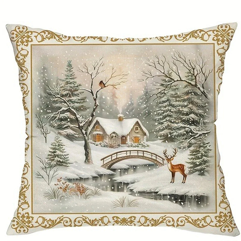 Axyaa Christmas Winter Pillowcase Set