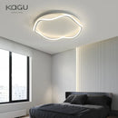 Axyaa LED White Ceiling Lamp with Remote Control Dimming for Modern Round Bedroom Lighting