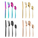 Axyaa Stainless Steel Tableware Set - Knife, Fork, Spoon, 4-Piece Steak Cutlery