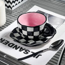 Ceramic Coffee Mug Set Creative Hand-painted Tea Cup with Saucer by Axyaa