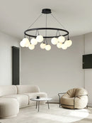 Axya Glass Art Chandelier for Modern Living Room Bedroom Dining Room