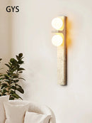 Axya Stone Long Strip Wall Lamp | Natural Living Room Bedroom Lighting