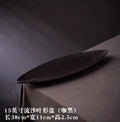 Axyaa Leaf Shape Ceramic Dim Sum Plate for Liuyun Commercial Strip Bread