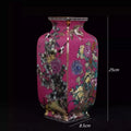 Axyaa Antique Enamel Square Bottle - Jingdezhen Handicraft Home Decor