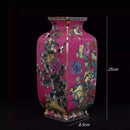 Axyaa Antique Enamel Square Bottle - Jingdezhen Handicraft Home Decor