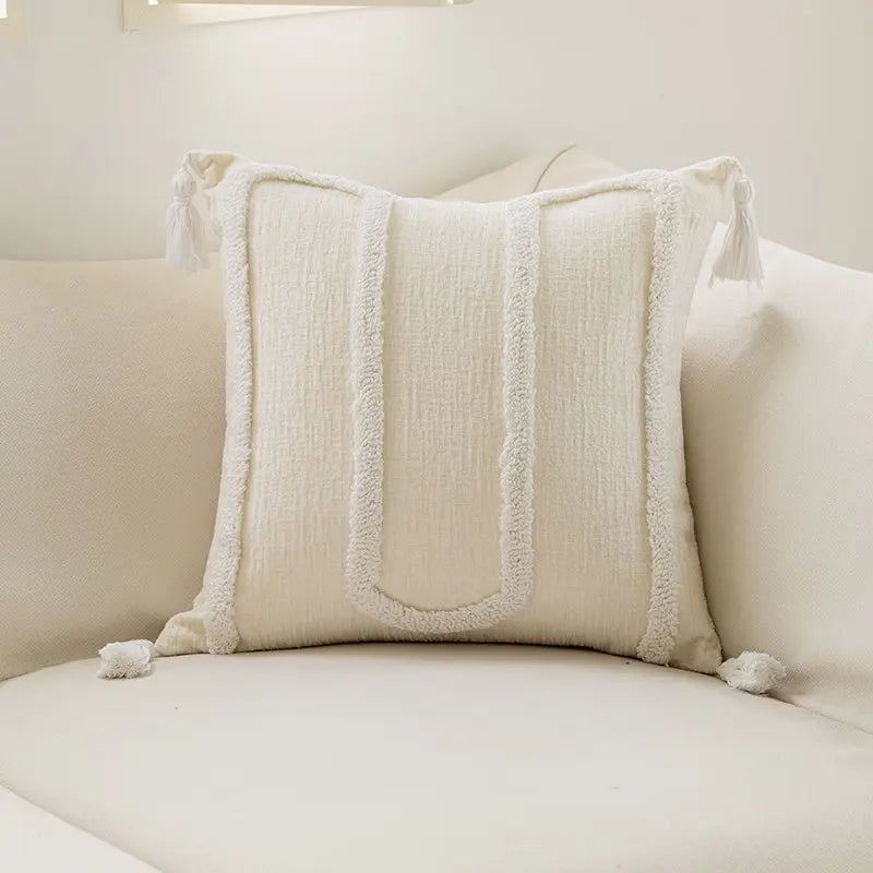 Axyaa Chenille Pillow Covers: Textured Sofa Cushion Cases for Modern Minimalist Style