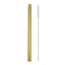 Axyaa Stainless Steel Wide Metal Straw Set Bubble Tea Milkshake Straw Brush