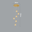 Axyaa Crystal LED Pendant Chandelier for Home Dining Living Room Decor
