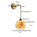 Axyaa Modern Glass Shell Wall Sconce Light with Pull Chain Switch