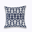 Axyaa Blue Floral Mandala Leaves Wave Cushion Cover 45x45cm