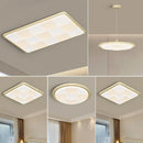 Axyaa Cream Style LED Ceiling Lamps for Modern Living Room Lighting