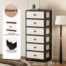 Axyaa 13.8 Inch Drawer Storage Cabinet, 3-6 Tier, Large Capacity, Multi-Color Options