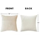 Axyaa Yellow Stripe Corduroy Pillowcase - Patchwork Design - 45x45CM