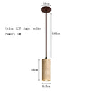 Axyaa Yellow Cave Stone Pendant Light: Wabi Sabi Style Tube Lamp