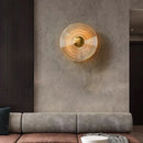 Axyaa Nordic Glass Wall Lamp Circular Bedroom Study Corridor Lighting